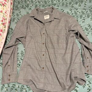Gray Plaid Women’s Shirt Jacket